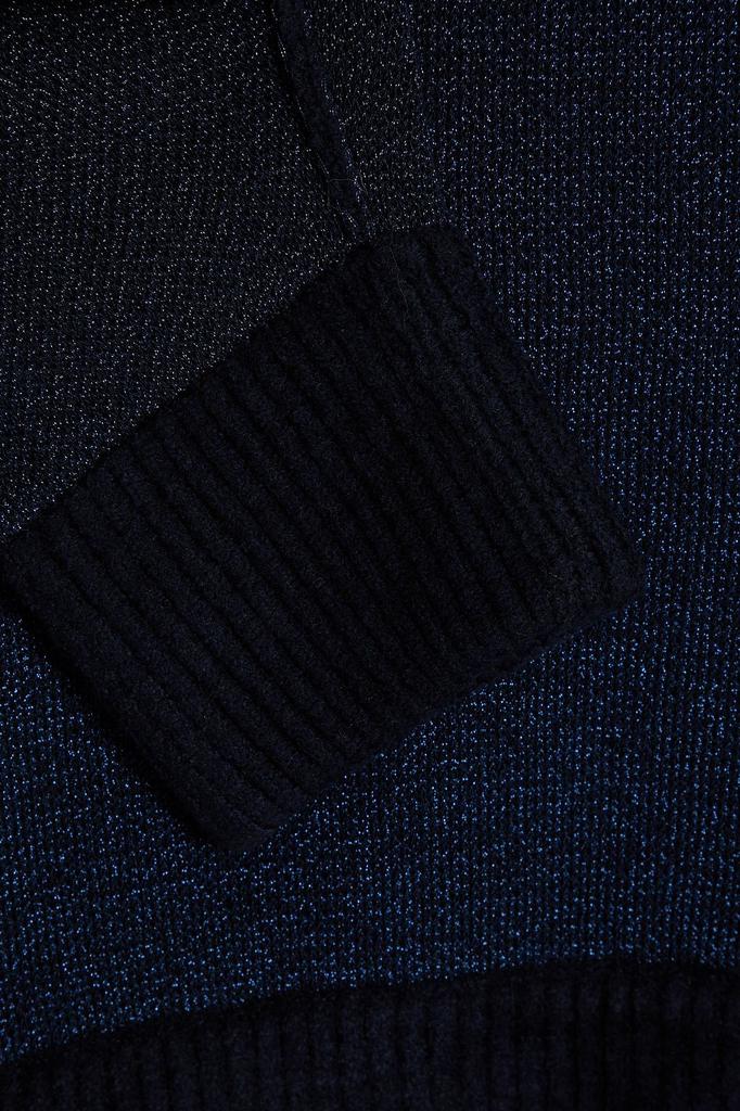 Metallic color-block knitted sweater商品第4张图片规格展示