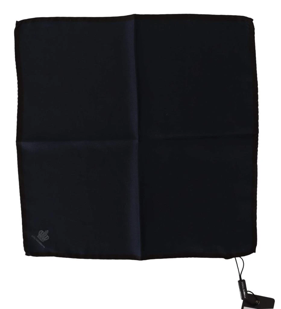 商品Dolce & Gabbana|Dolce & Gabbana Black Square Handkerchief 100% Silk Scarf,价格¥850,第1张图片