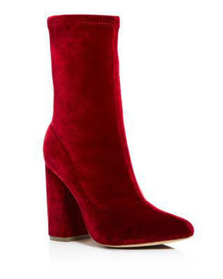 商品Raye|Women's Faris Stretch Velvet Block Heel Booties,价格¥741,第1张图片