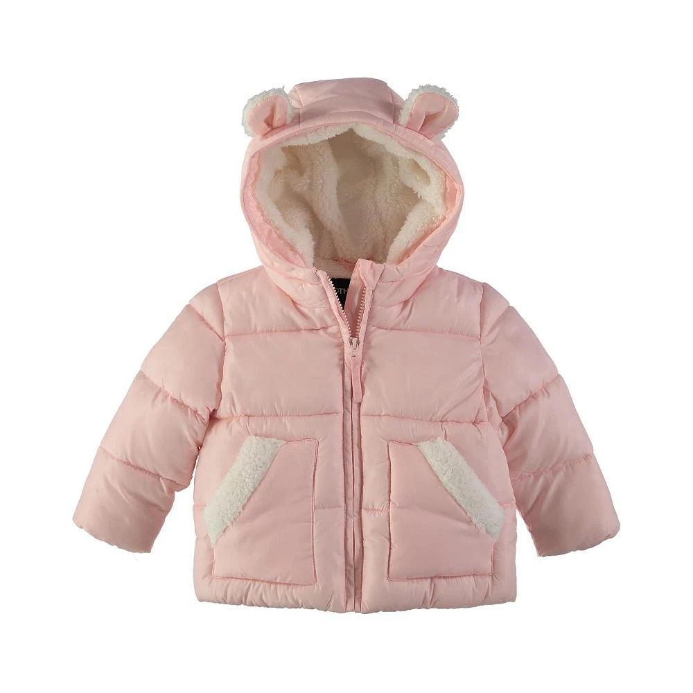 商品S Rothschild & CO|Rothschild Baby Girls Sherpa Hooded Animal Puffer Jacket,价格¥227,第1张图片