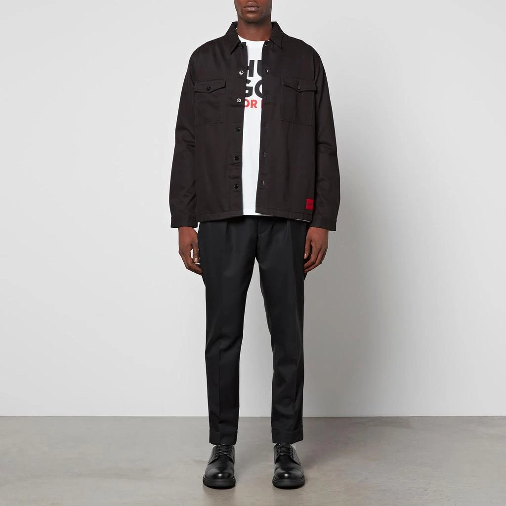 商品Hugo Boss|HUGO Enalu Logo-Patched Cotton Overshirt,价格¥811,第3张图片详细描述