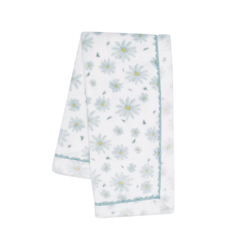 商品Lambs & Ivy|Sweet Daisy White/Blue Floral Soft Luxury Fleece Baby Blanket,价格¥186,第1张图片