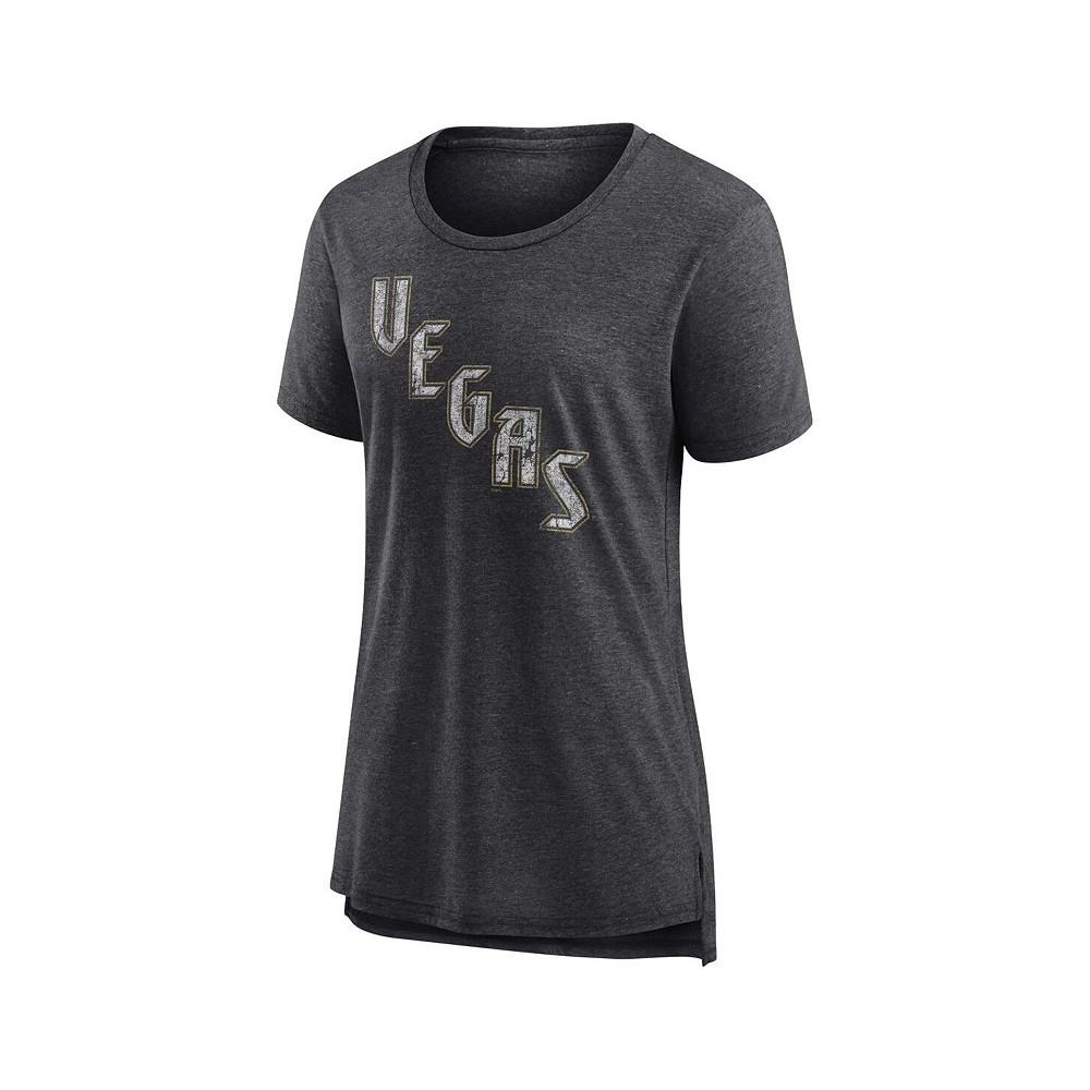 Women's Branded Heather Charcoal Vegas Golden Knights Special Edition 2.0 Modern T-shirt商品第3张图片规格展示