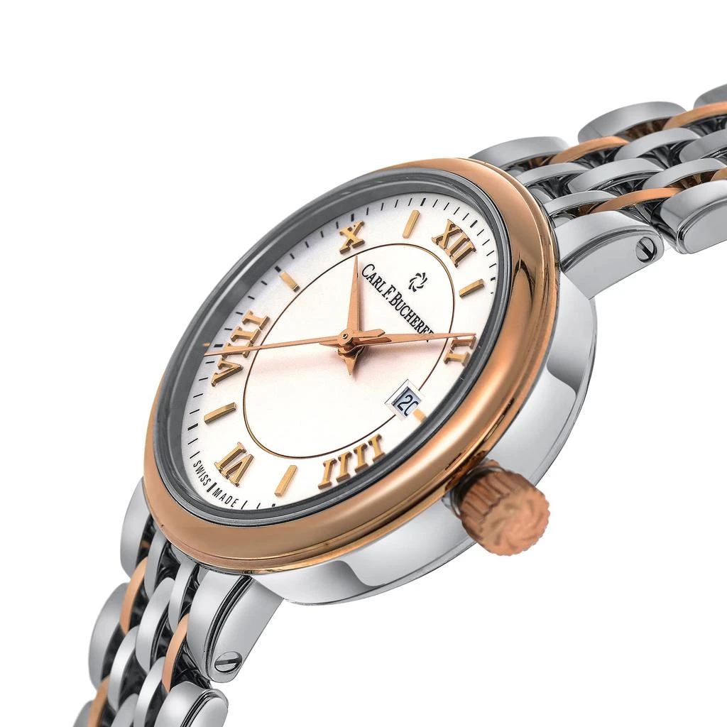 商品Carl F. Bucherer|Carl F. Bucherer Adamavi AutoDate 18K Rose Gold & Stainless Steel Automatic Women's Watch 00.10320.07.15.21,价格¥17529,第2张图片详细描述