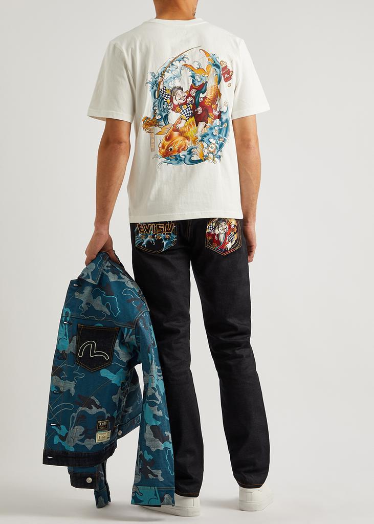 商品Evisu|Printed cotton T-shirt,价格¥944,第6张图片详细描述