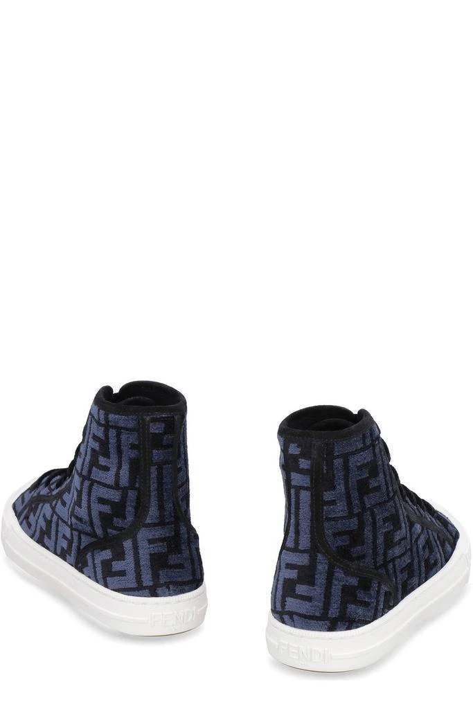 商品Fendi|Fendi Monogram Jacquard High-Top Sneakers,价格¥4605,第3张图片详细描述