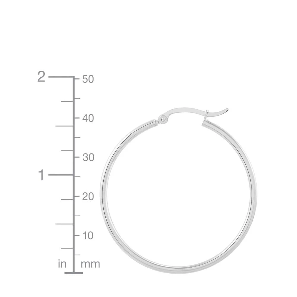商品Macy's|14k White Gold Hoop Earrings,价格¥4299,第5张图片详细描述