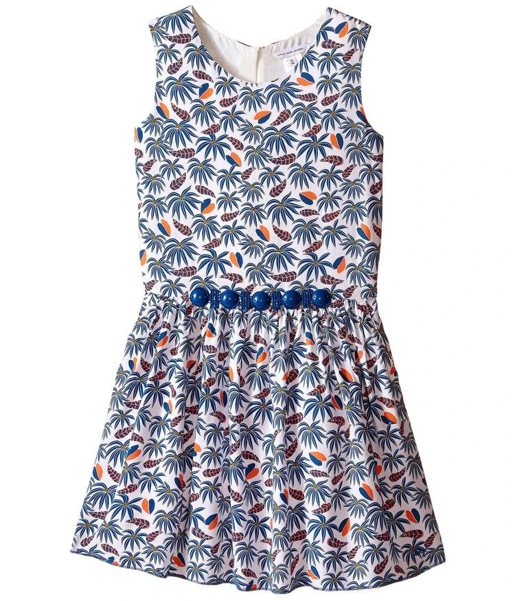 商品Marc Jacobs|Twill Viscose Lined Dress All Over Printed (Little Kids/Big Kids),价格¥637,第1张图片