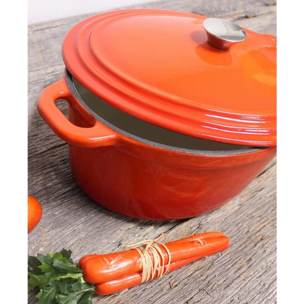 商品BergHOFF|Neo Red 8 Qt. Oval Cast Iron Casserole,价格¥2243,第2张图片详细描述