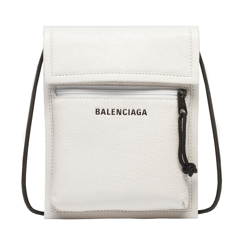 商品Balenciaga|Balenciaga/巴黎世家 经典款EXPLORER系列 男士白色小羊皮斜挎包 532298DB5059003,价格¥5017,第1张图片