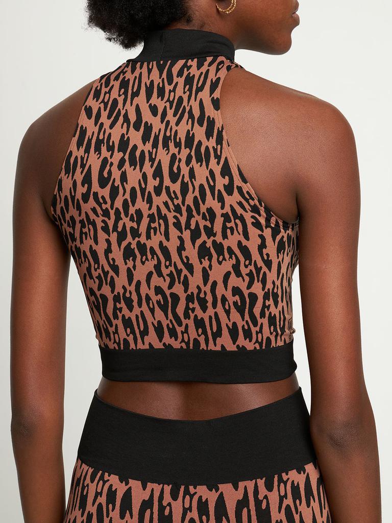 Leopard Print Stretch Tech Top商品第2张图片规格展示