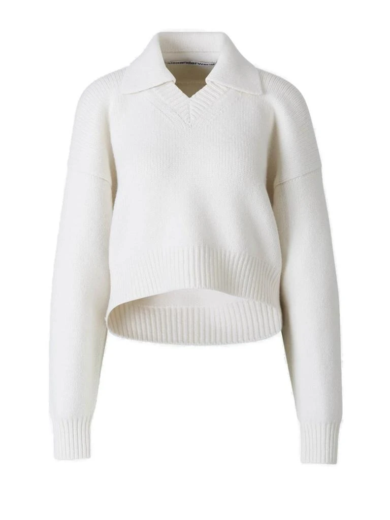 商品Alexander Wang|Alexander Wang V-Neck Cropped Jumper,价格¥2073,第1张图片详细描述