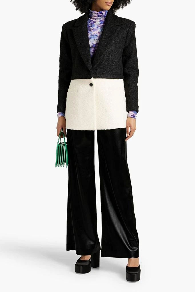 商品Alice + Olivia|Shan convertible two-tone bouclé blazer,价格¥776,第2张图片详细描述