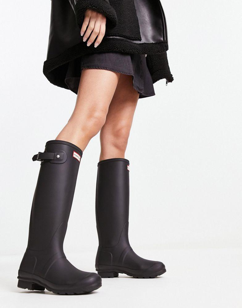 Hunter Original tall wellington boots in black商品第4张图片规格展示