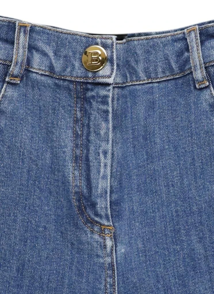 商品Balmain|Balmain Kids Button Embossed Denim Shorts,价格¥1378,第3张图片详细描述