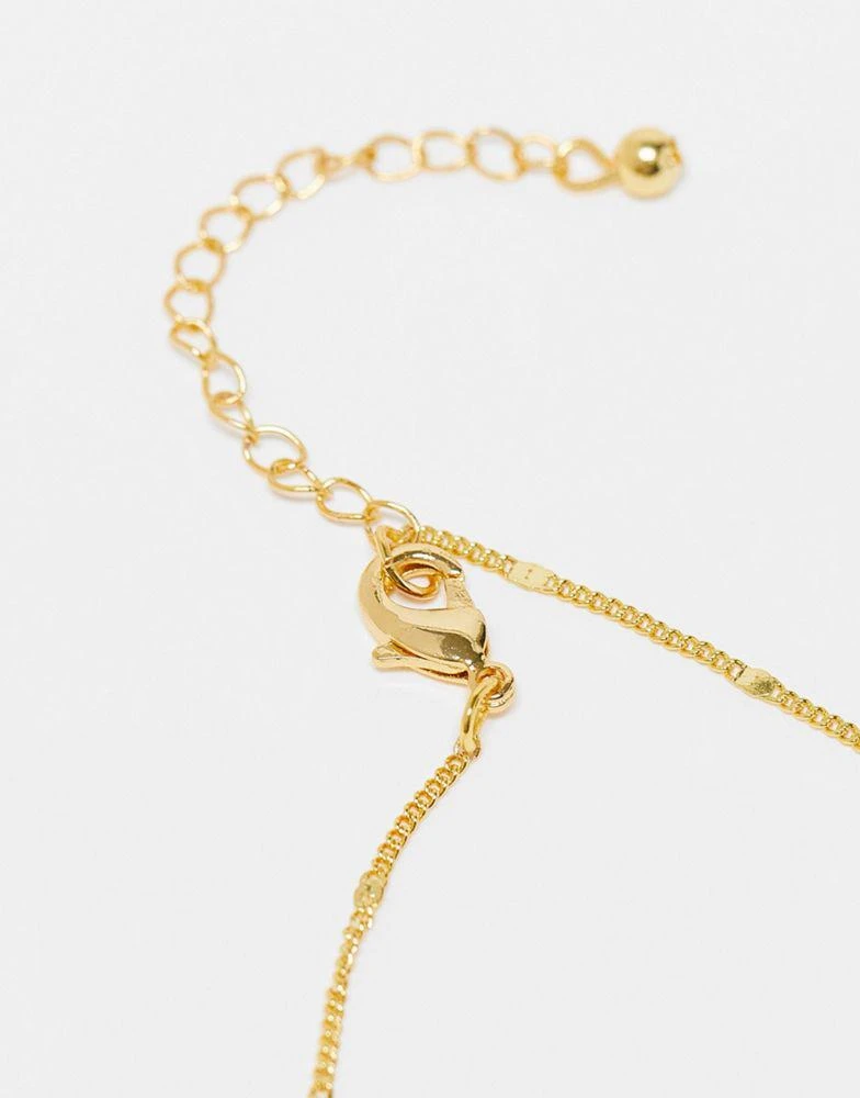 商品ASOS|ASOS DESIGN 14k gold plated necklace with puff heart pendant,价格¥106,第4张图片详细描述