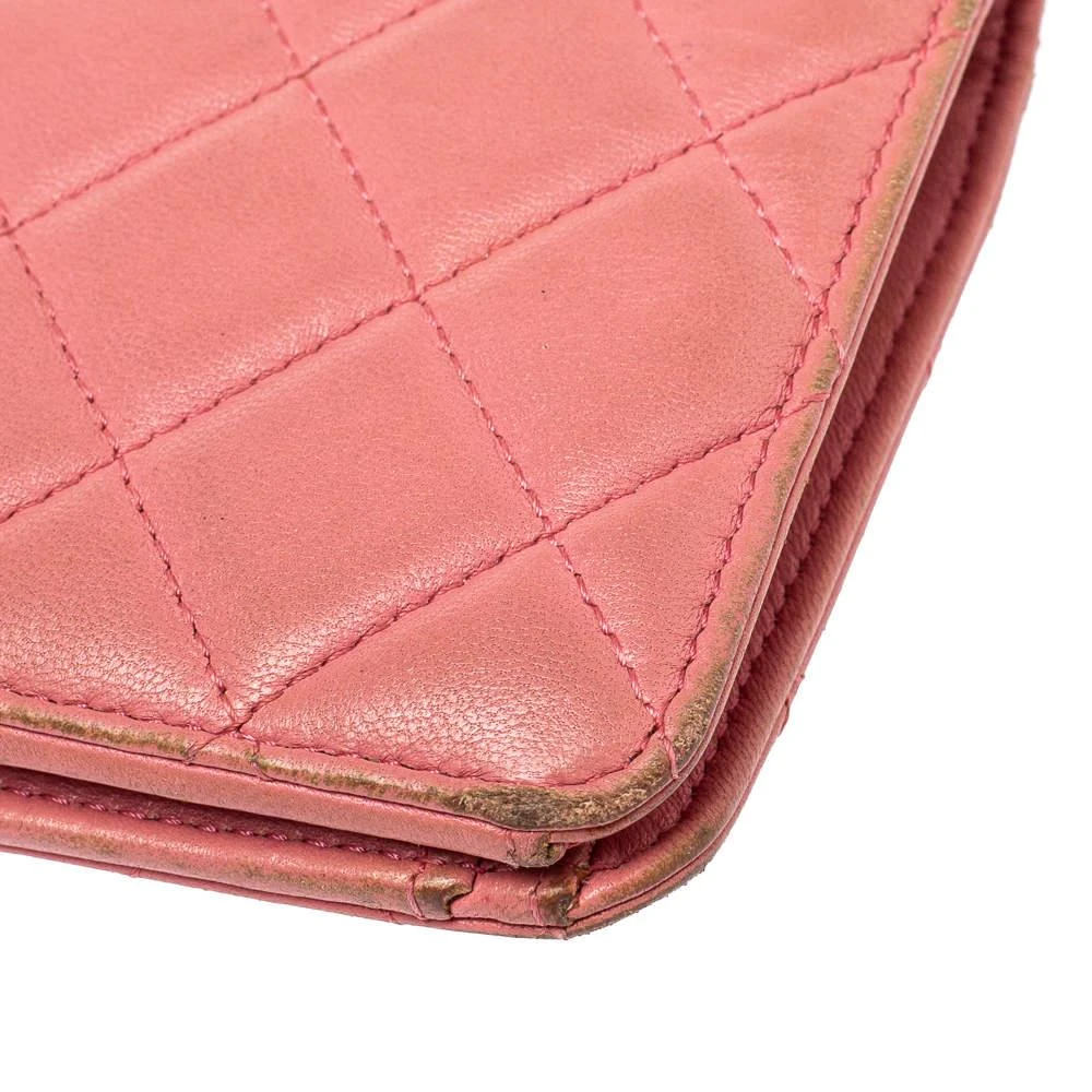 Chanel Pink Quilted Leather L Yen Continental Wallet 商品