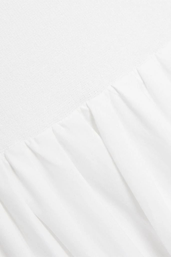 商品Derek Lam|One-shoulder cotton-blend jersey and poplin midi dress,价格¥2036,第4张图片详细描述
