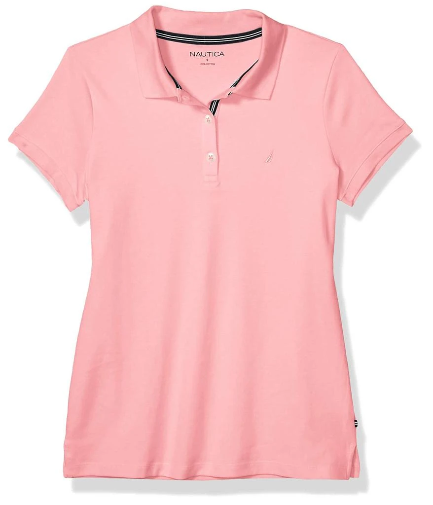 商品Nautica|Women's 3-Button Short Sleeve Breathable 100% Cotton Polo Shirt,价格¥188,第1张图片