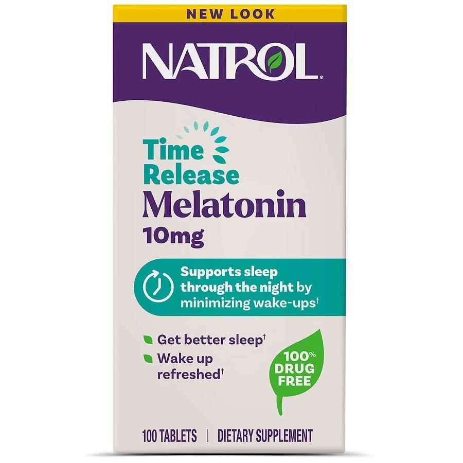 商品Natrol|Melatonin 10 mg, Time Release to Minimize Wake-Ups Unflavored,价格¥147,第1张图片