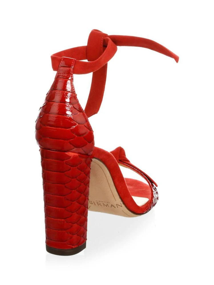 商品Alexandre Birman|Clarita Python 麂皮蝴蝶结高跟鞋,价格¥1381,第3张图片详细描述