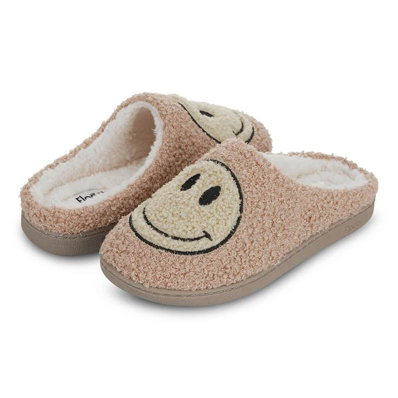 商品Floopi|Women Smiley Face Fur Lined Clog Slipper,价格¥273,第1张图片