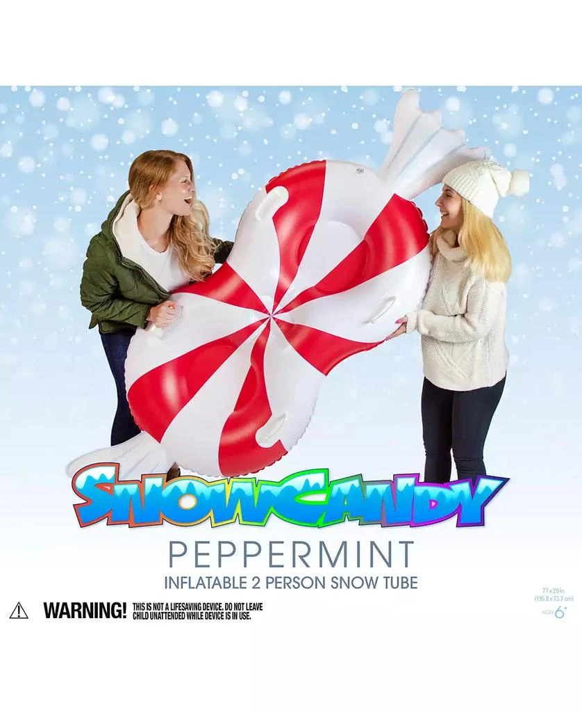 商品PoolCandy|SnowCandy Peppermint 2-Seater Snow Tube,价格¥527,第4张图片详细描述