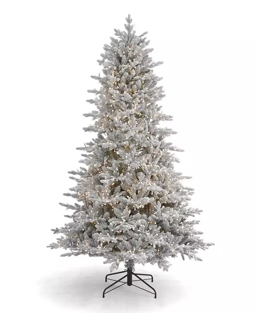 商品Seasonal|Dandan Flocked Pine 7.5' Flocked PE Mixed PVC Tree with Metal Base, 3936 Tips, 2200 Lights, EZ-Connect, Remote, Storage Bag,价格¥5983,第1张图片