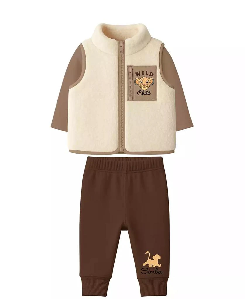 商品Disney|Baby Boys 3-Piece Lion King Vest, Top and Joggers Set,价格¥383,第1张图片