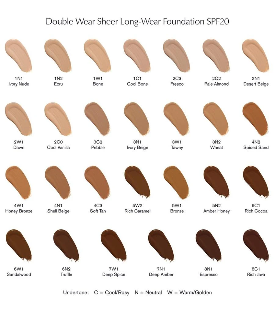 Double Wear Sheer Long-Wear Foundation SPF20 (30ml) 商品