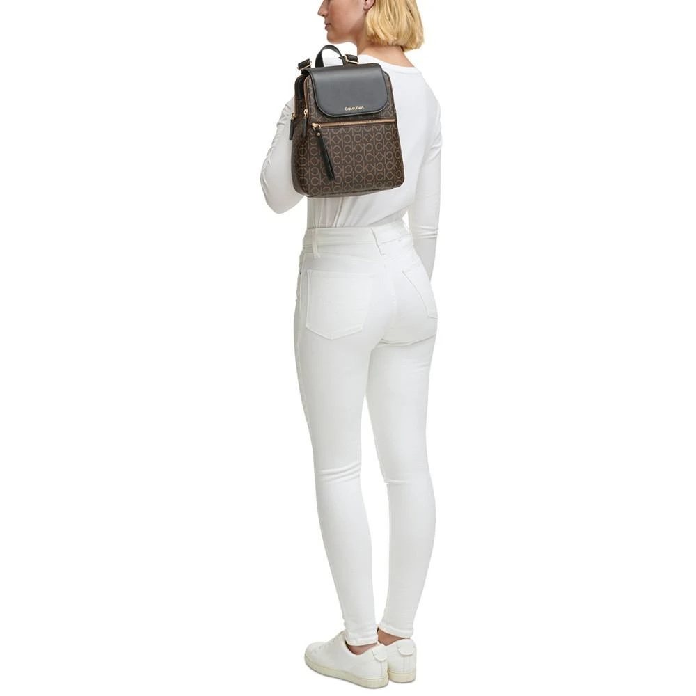 商品Calvin Klein|Garnet Signature Triple Compartment Backpack,价格¥750,第3张图片详细描述