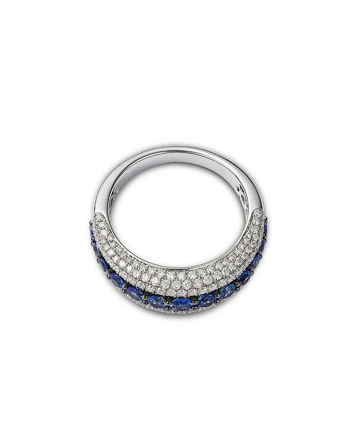 商品Bloomingdale's Fine Collection|Sapphire & Diamond Multi Row Ring in 14K White Gold,价格¥17833,第3张图片详细描述