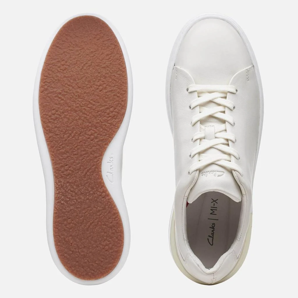 商品Clarks|CLARKS MEN'S COURTLITE LACE LEATHER CUPSOLE TRAINERS - WHITE,价格¥499,第4张图片详细描述