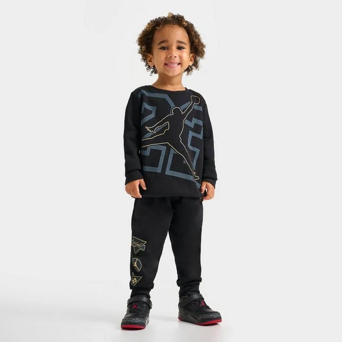 商品Jordan|Kids' Toddler Jordan See Me Shine Crewneck and Jogger Pants Set,价格¥150,第1张图片
