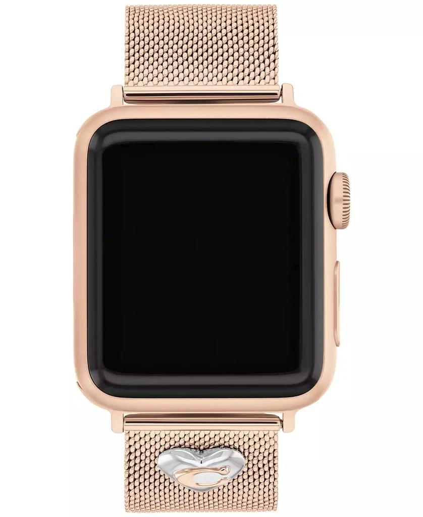 商品Coach|Rose Gold-Tone Stainless Steel Mesh Bracelet for 38, 40, 41mm Apple Watch,价格¥965,第1张图片