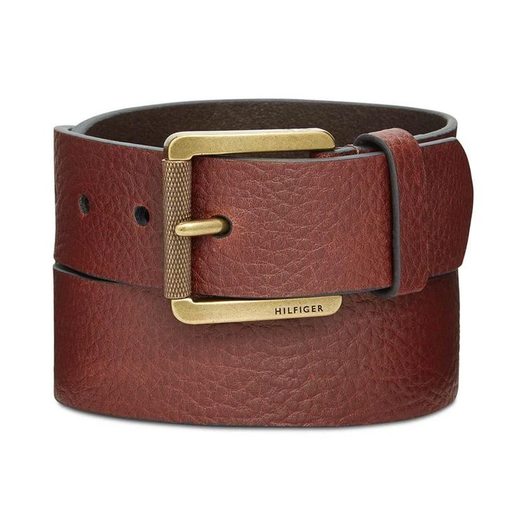 商品Tommy Hilfiger|38mm Knarled Buckle Leather Belt,价格¥275,第1张图片