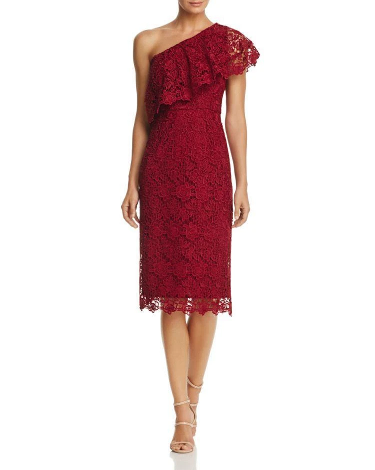 商品nanette Nanette Lepore|One-Shoulder Lace Sheath Dress,价格¥1292,第1张图片