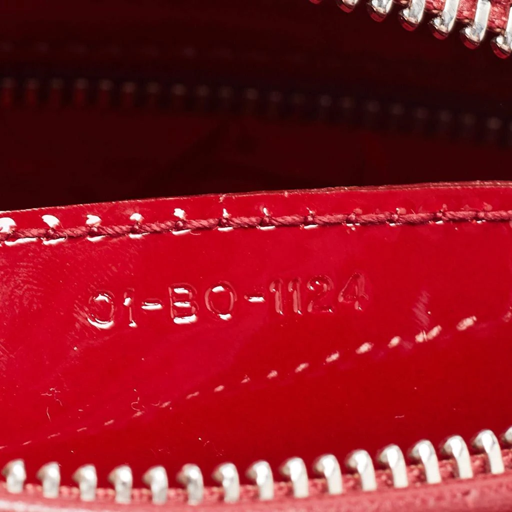 Dior Red Cannage Patent Leather Medium Lady Dior Tote  商品