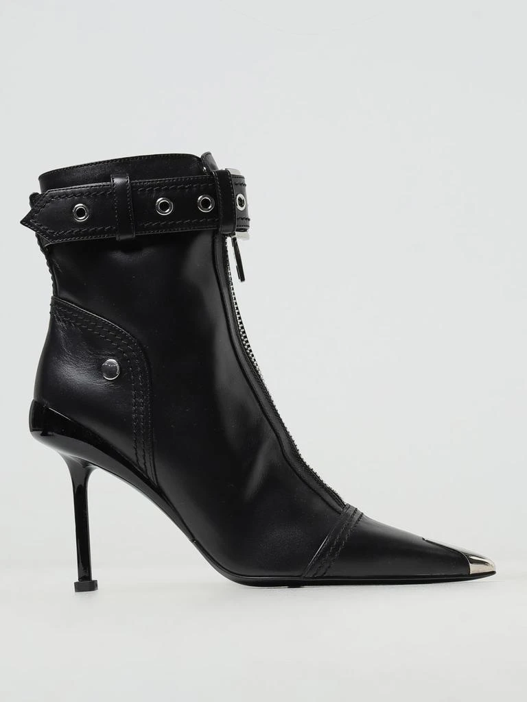 商品Alexander McQueen|Alexander Mcqueen flat ankle boots for woman,价格¥11728,第1张图片