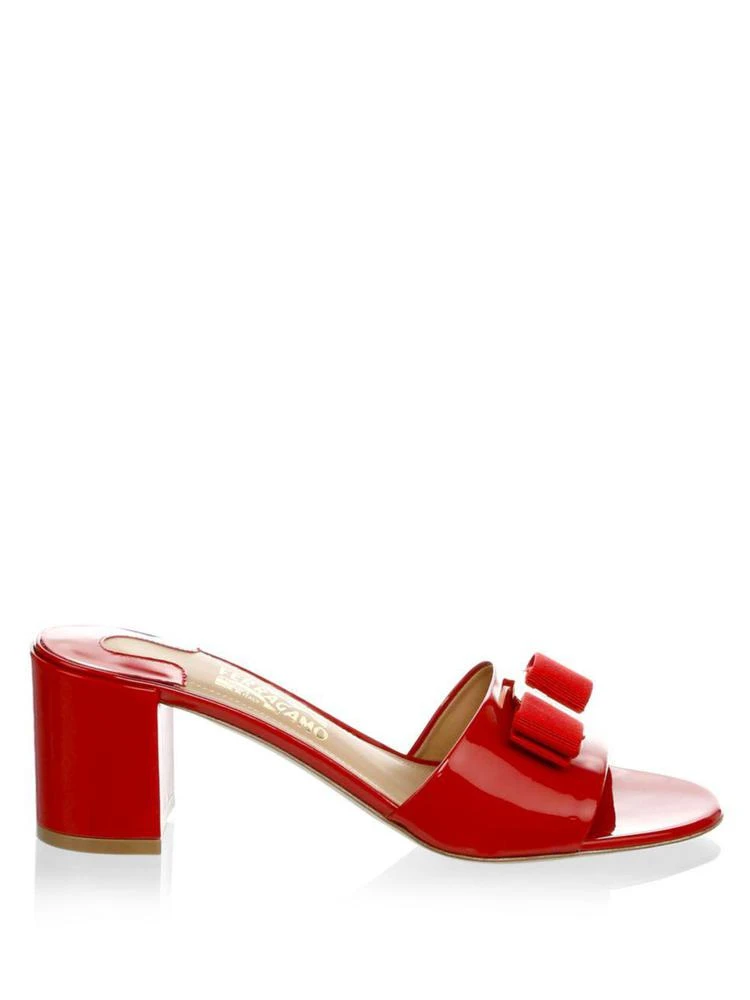 商品Salvatore Ferragamo|Patent Leather Slip-On Sandals,价格¥2580,第5张图片详细描述
