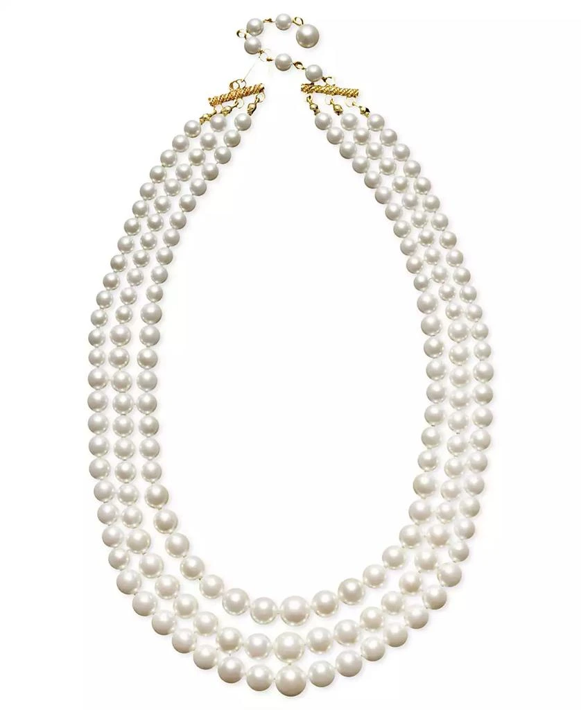 商品Charter Club|Three Row White Simulated Pearl (10 mm),价格¥371,第1张图片