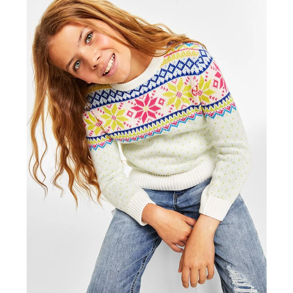 商品Charter Club|Holiday Lane Big Girls Multi-Color Fair Isle Sweater, Created for Macy's,价格¥88,第3张图片详细描述