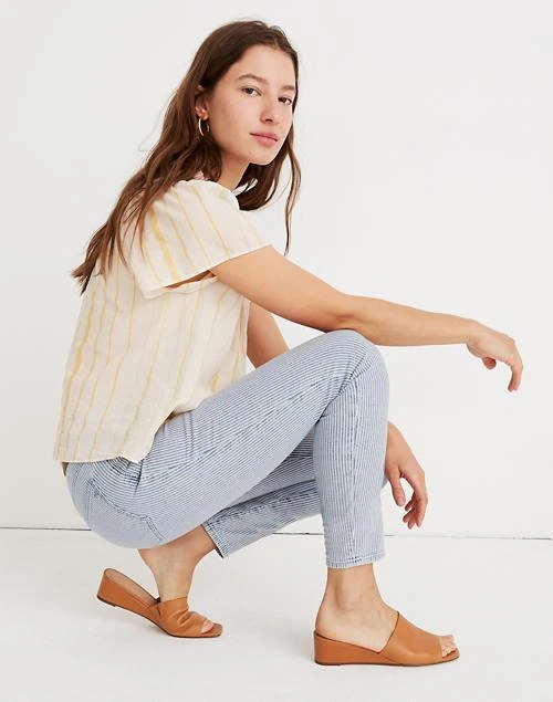 商品Madewell|10" High-Rise Skinny Crop Jeans in Piper Stripe,价格¥476,第4张图片详细描述