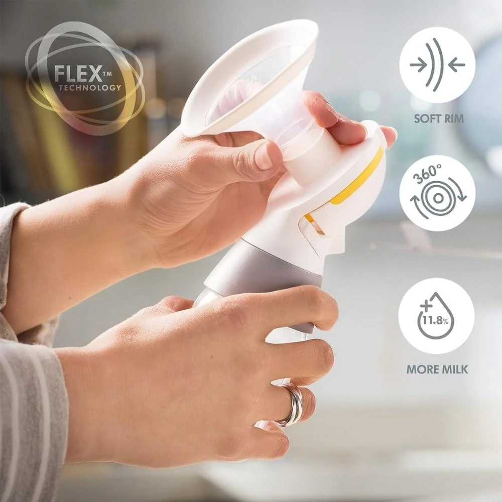 商品Medela|Medela Breast Pump | Swing Maxi Double Electric | Portable Breast Pump | USB-C Rechargeable | Bluetooth | Closed System | with Carry Bag,价格¥1626,第4张图片详细描述