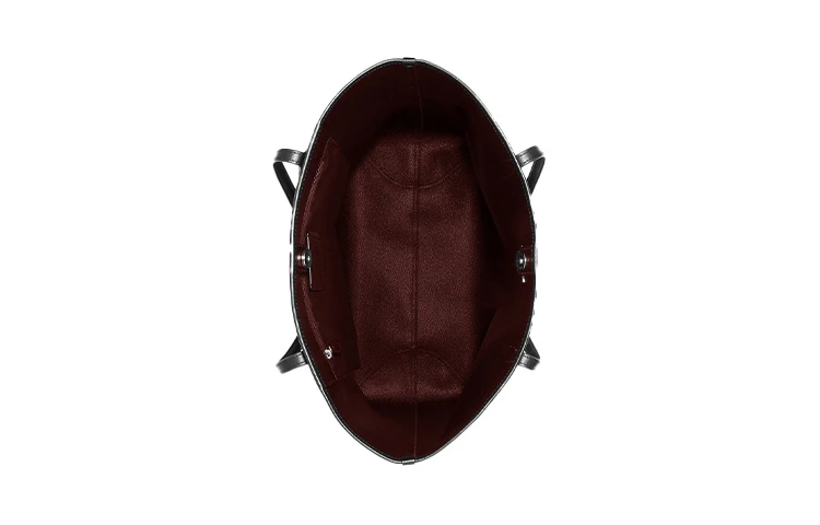 商品[国内直发] Coach|蔻驰 City 33 经典老花按扣开合大容量 帆布拼皮革 托特包Tote包购物袋单肩包 女款 黑色,价格¥2497,第4张图片详细描述
