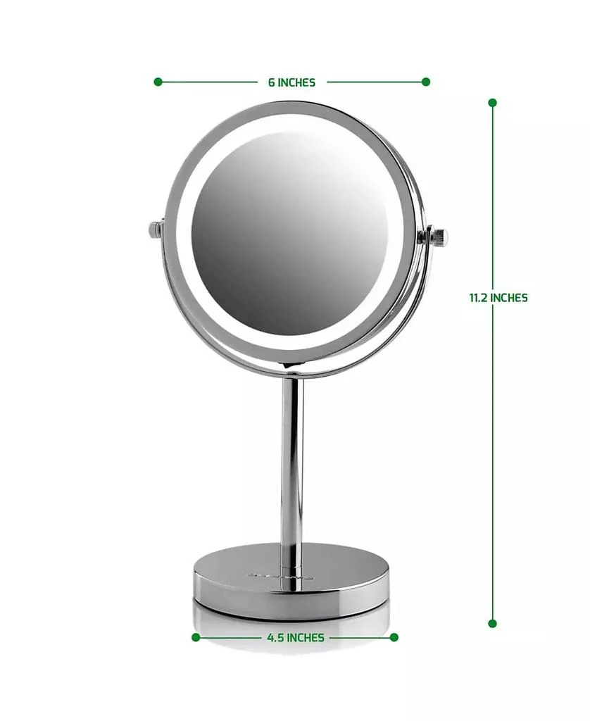 商品OVENTE|6" Dual Sided Tabletop Makeup Mirror with LED,价格¥343,第2张图片详细描述