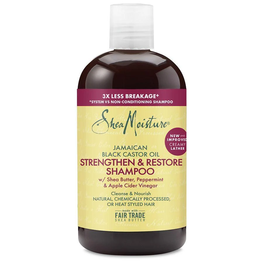 商品SheaMoisture|Strengthen and Restore Shampoo 100% Pure Jamaican Black Castor Oil,价格¥110,第1张图片