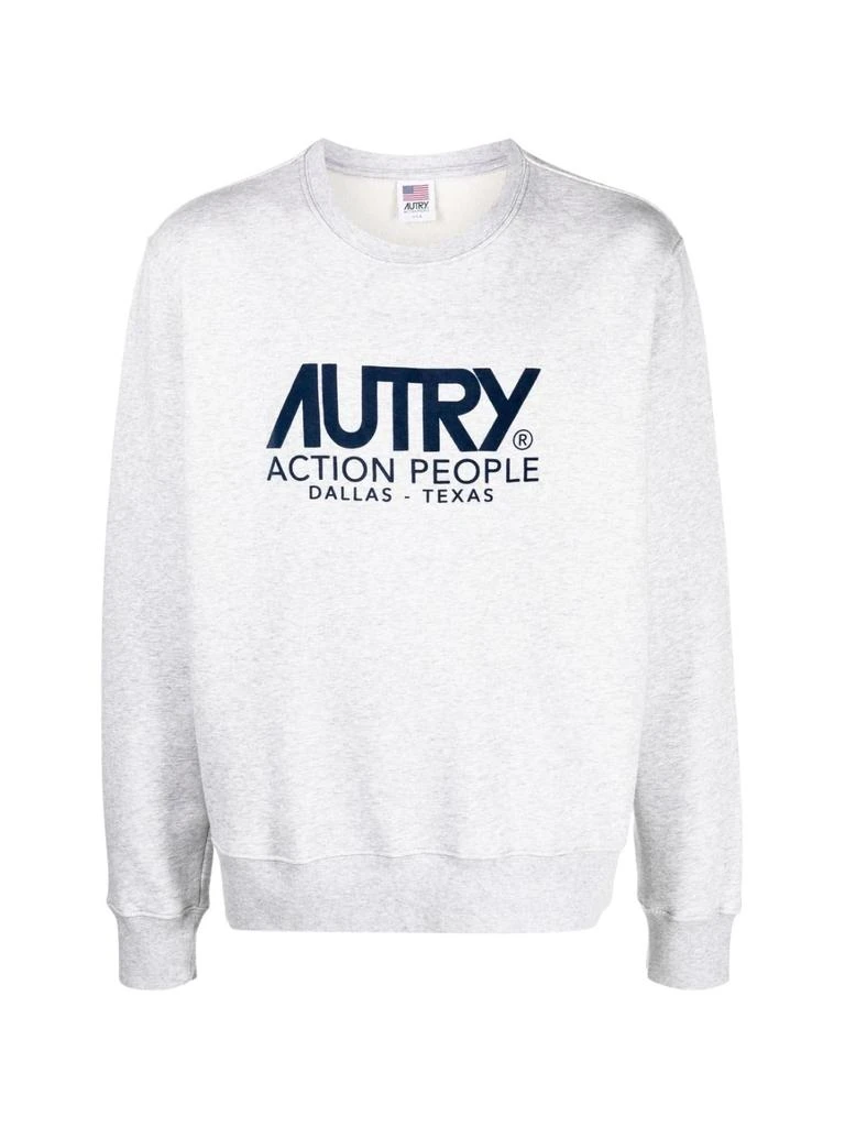 商品Autry|Autry Sweatshirt Iconic Man Flock Melange,价格¥1233,第1张图片