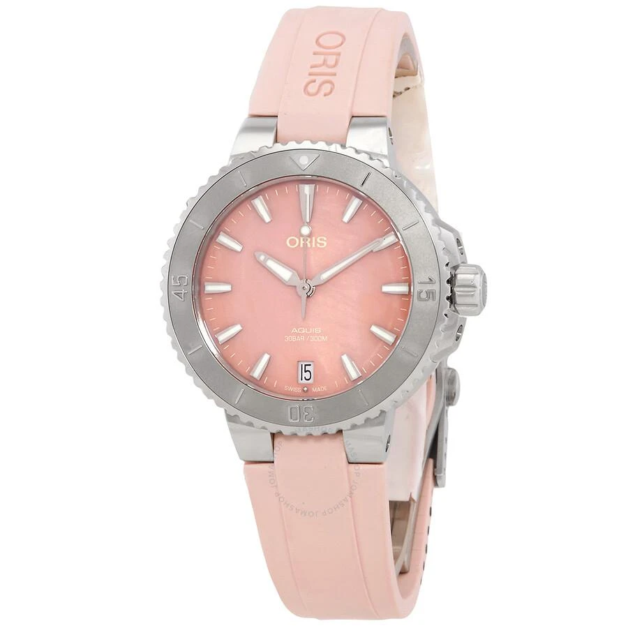 商品Oris|Open Box - Oris Aquis Date Automatic Pink Mother of Pearl Dial Unisex Watch 01 733 7770 4158-07 4 18 66FC,价格¥8164,第1张图片