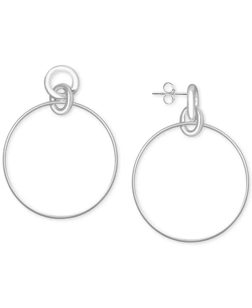 商品Essentials|Circle Link Drop Earrings in Silver-Plate,价格¥105,第1张图片